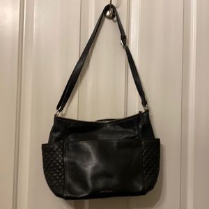 Black leather purse
